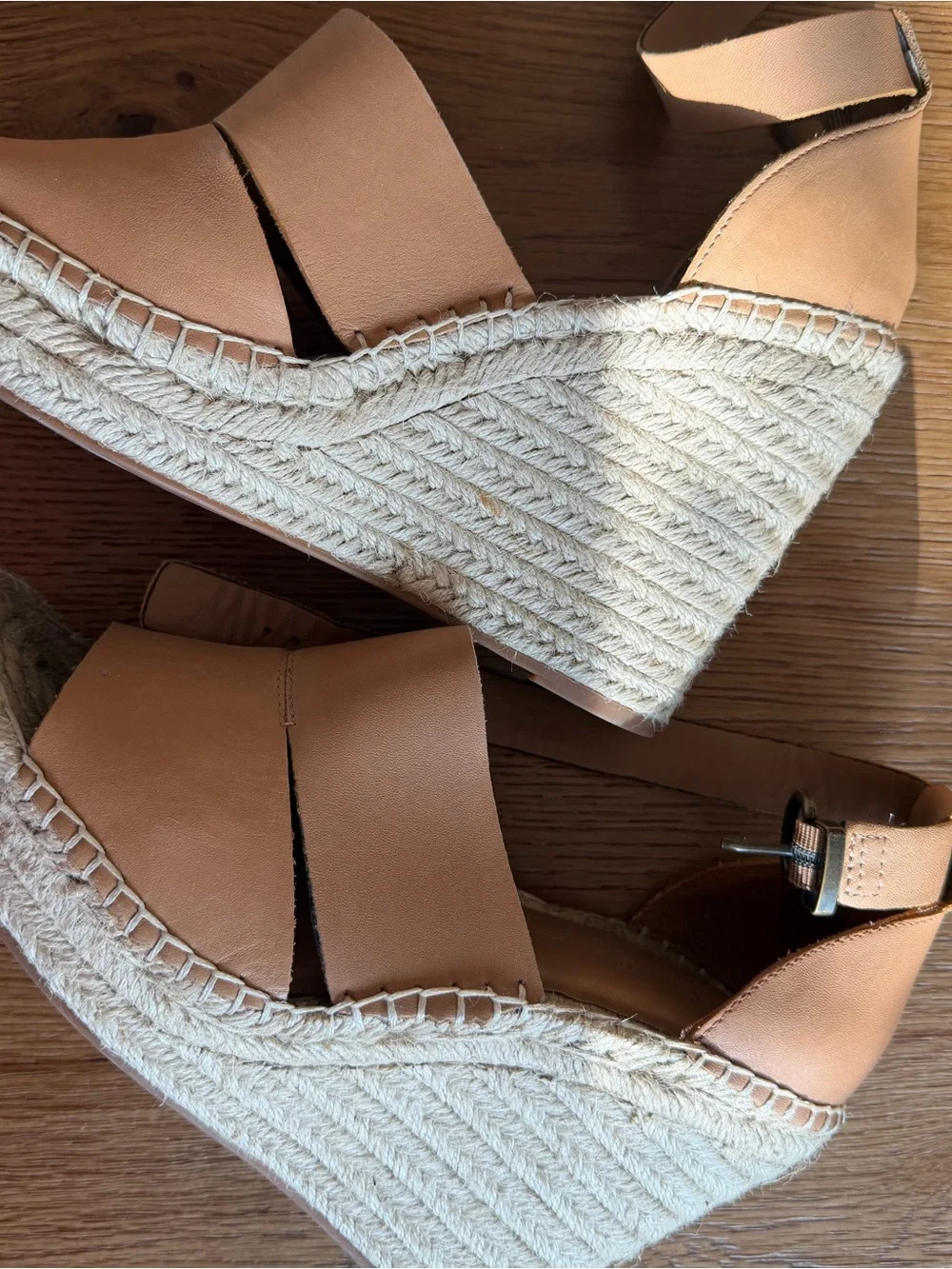 Treasure & Bond Tan Espadrille Wedge Sandals